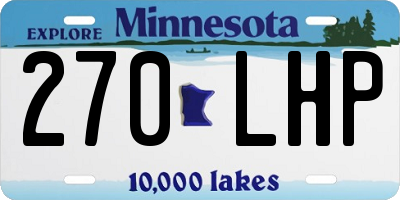 MN license plate 270LHP