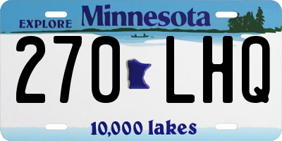 MN license plate 270LHQ