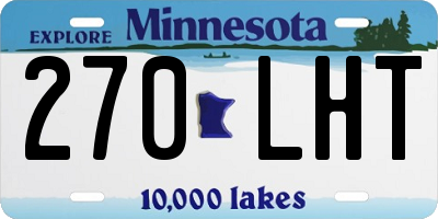 MN license plate 270LHT