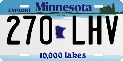 MN license plate 270LHV