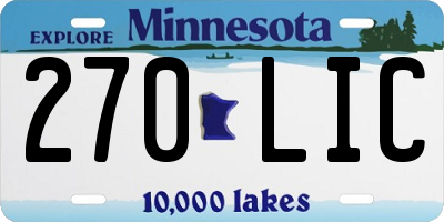 MN license plate 270LIC