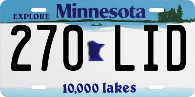 MN license plate 270LID