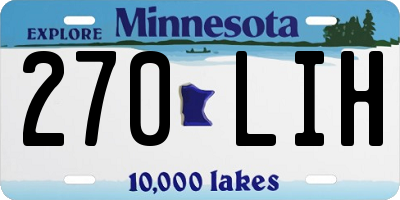MN license plate 270LIH