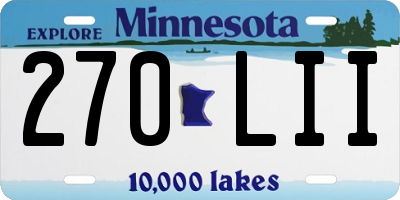 MN license plate 270LII