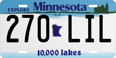 MN license plate 270LIL