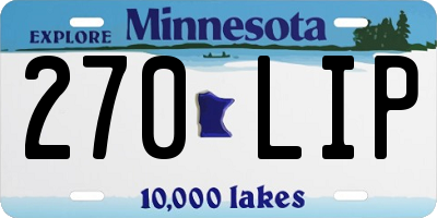 MN license plate 270LIP