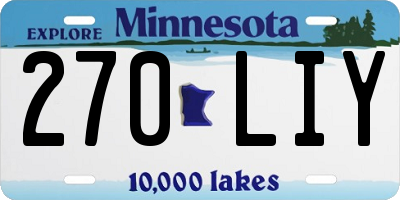 MN license plate 270LIY