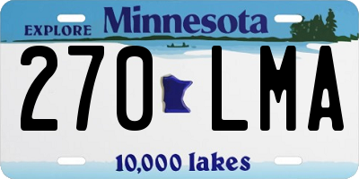 MN license plate 270LMA