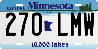 MN license plate 270LMW