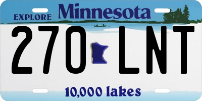 MN license plate 270LNT