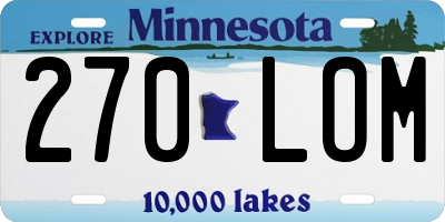 MN license plate 270LOM