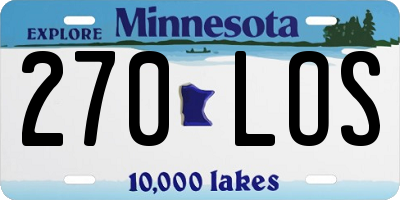 MN license plate 270LOS