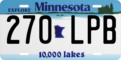 MN license plate 270LPB