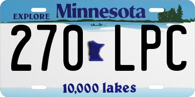 MN license plate 270LPC