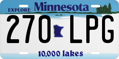 MN license plate 270LPG