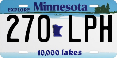 MN license plate 270LPH