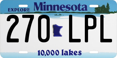 MN license plate 270LPL