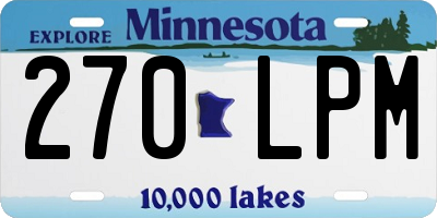 MN license plate 270LPM