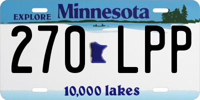 MN license plate 270LPP