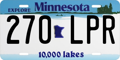 MN license plate 270LPR