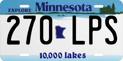 MN license plate 270LPS