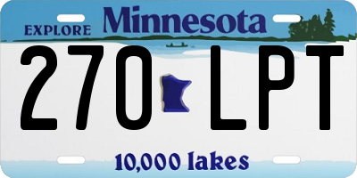 MN license plate 270LPT