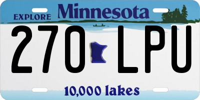 MN license plate 270LPU
