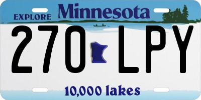 MN license plate 270LPY