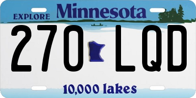 MN license plate 270LQD