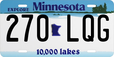MN license plate 270LQG