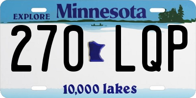 MN license plate 270LQP