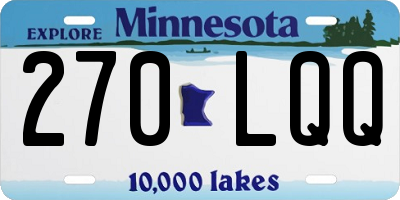MN license plate 270LQQ