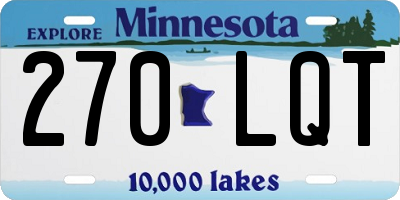 MN license plate 270LQT