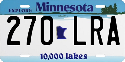 MN license plate 270LRA