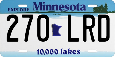 MN license plate 270LRD