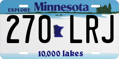 MN license plate 270LRJ