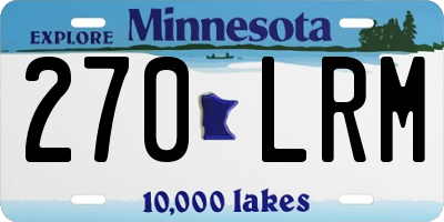 MN license plate 270LRM