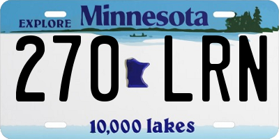 MN license plate 270LRN