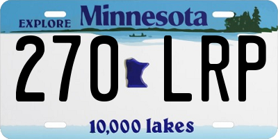 MN license plate 270LRP