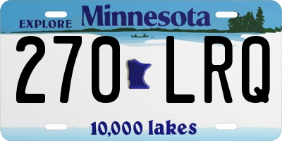MN license plate 270LRQ