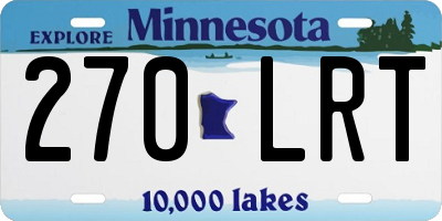 MN license plate 270LRT