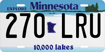 MN license plate 270LRU