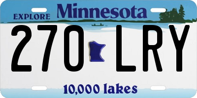 MN license plate 270LRY