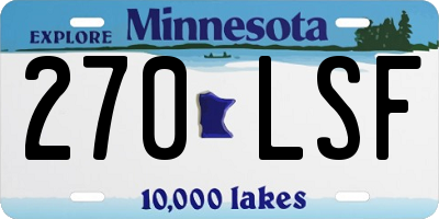 MN license plate 270LSF