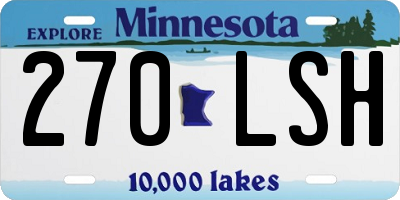 MN license plate 270LSH