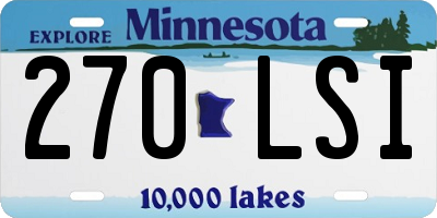 MN license plate 270LSI