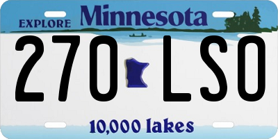 MN license plate 270LSO