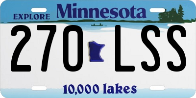 MN license plate 270LSS