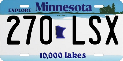 MN license plate 270LSX