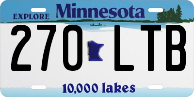 MN license plate 270LTB